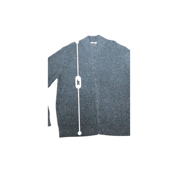 Marine Layer Inverness Sweater Jacket XL Charcoal White &/Blue Specks Zip-Up NWT - Picture 3 of 7